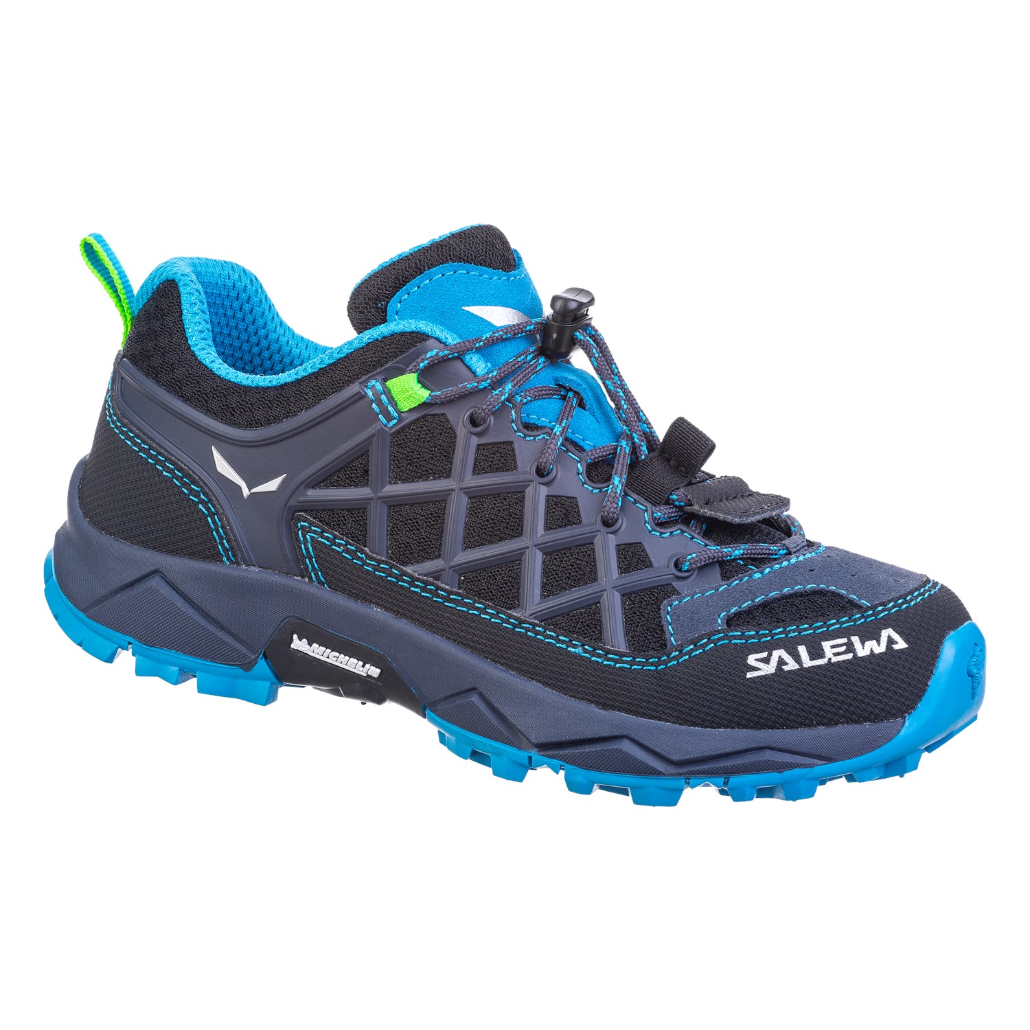 Zapatillas De Montaña Niños Chile - Salewa Wildfire - Gris/Azules/Verde - ZWPB-98541